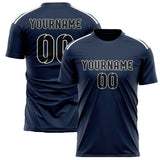 Custom Blue Black Soccer Jersey