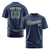 Custom Blue Dark Grey T-Shirt