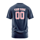 Custom Blue Light Pink T-Shirt