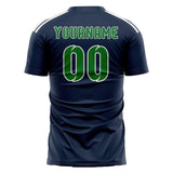 Custom Blue Emerald Green Soccer Jersey