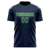 Custom Blue Emerald Green Soccer Jersey