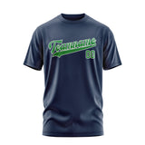 Custom Blue Emerald Green T-Shirt