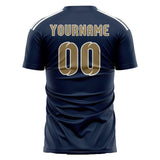 Custom Blue Light Khaki Soccer Jersey