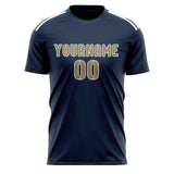 Custom Blue Light Khaki Soccer Jersey