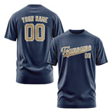 Custom Blue Light Khaki T-Shirt