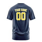 Custom Blue Light Yellow T-Shirt