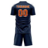 Custom Blue Orange Soccer Set