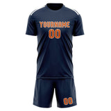 Custom Blue Orange Soccer Set