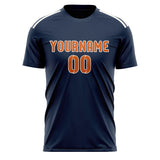 Custom Blue Orange Soccer Jersey