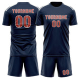 Custom Blue Copper Rose Soccer Set
