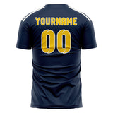 Custom Blue Gold Soccer Jersey