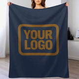 Custom Navy Blue Khaki Blanket