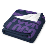 Custom Navy Blue Lavender Blanket