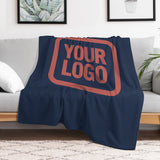 Custom Navy Blue Copper Rose Blanket