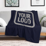 Custom Steel Blue Gray Blanket