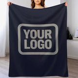 Custom Steel Blue Gray Blanket