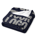 Custom Steel Blue Gray Blanket