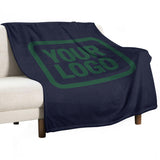 Custom Steel Blue Moss Green Blanket