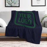 Custom Steel Blue Moss Green Blanket