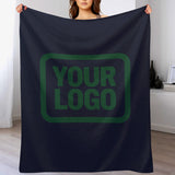 Custom Steel Blue Moss Green Blanket
