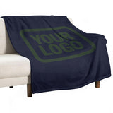 Custom Steel Blue Pine Green Blanket