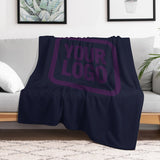 Custom Steel Blue Purple Blanket