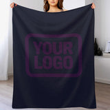 Custom Steel Blue Purple Blanket