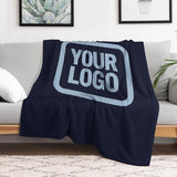 Custom Steel Blue Light Blue Blanket