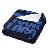 Custom Steel Blue Sky Blue Blanket