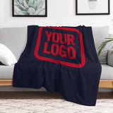 Custom Steel Blue Red Blanket