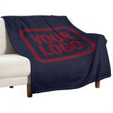 Custom Steel Blue Crimson Blanket