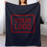 Custom Steel Blue Crimson Blanket