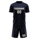 Custom Navy Cream Soccer Set