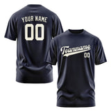Custom Navy Cream T-Shirt