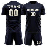 Custom Navy Cream Soccer Set