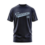 Custom Navy Light Blue T-Shirt