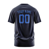 Custom Navy Sky Blue T-Shirt