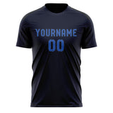 Custom Navy Sky Blue Soccer Jersey