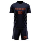 Custom Navy Coral Red Soccer Set