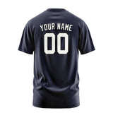 Custom Navy White T-Shirt