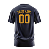 Custom Navy Yellow T-Shirt