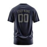 Custom Navy Dark Grey T-Shirt