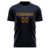 Custom Navy Khaki Soccer Jersey