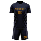Custom Navy Khaki Soccer Set
