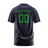 Custom Navy Emerald Green T-Shirt