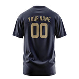 Custom Navy Light Khaki T-Shirt