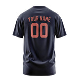 Custom Navy Copper Rose T-Shirt