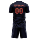 Custom Navy Copper Rose Soccer Set