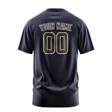 Custom Navy Brown T-Shirt