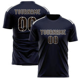 Custom Navy Brown Soccer Jersey